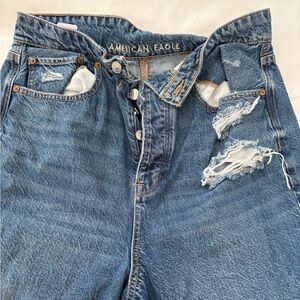 American Eagle Distressed Blue Jeans 12 Long